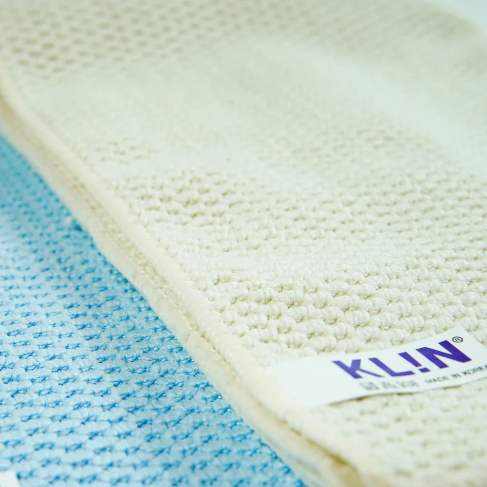 KLiN mikrofiber bezlerin örgü dokusunun yakın çekimi