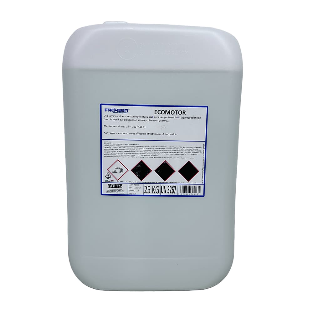 FRA-BER Ecomotor Araç Motoru İçin Motor Temizleyici Ve Yağ Sökücü (1:10 Konsantre) - 25 kg
