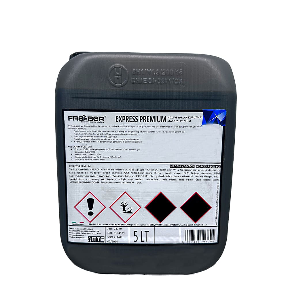 FRA-BER X-Express Premium Yoğun Konsantre Islak Kuru Nano Cila - (1:400 Konsantre) - 5 lt