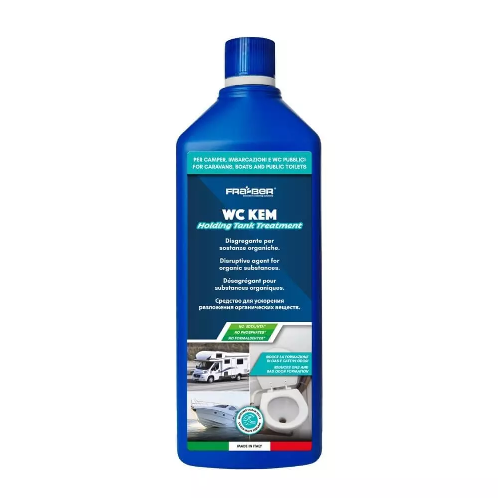 FRA-BER WC KEM Taşınabilir Tuvaletler, Karavanlar ve Tekneler İçin Gider Temizleyici ve Açıcı– 1 Lt