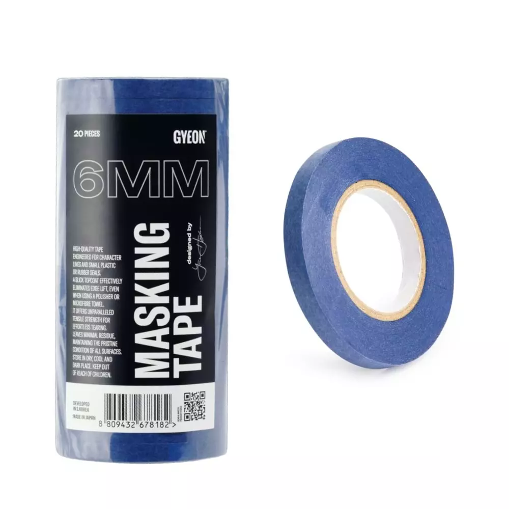GYEON QM MaskingTape Maskeleme Bandı 6 mm x 18 metre - 20'li Paket -İz Yapışkan Bırakmaz