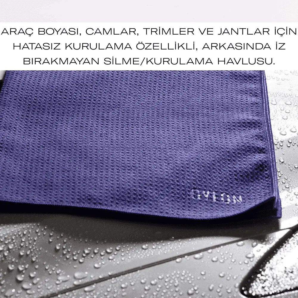 GYEON QM Waffle Dryer Petek Dokulu Cam Silme Bezi Ve Yüzey Kurulama Havlusu - 40x40 cm - Image 3