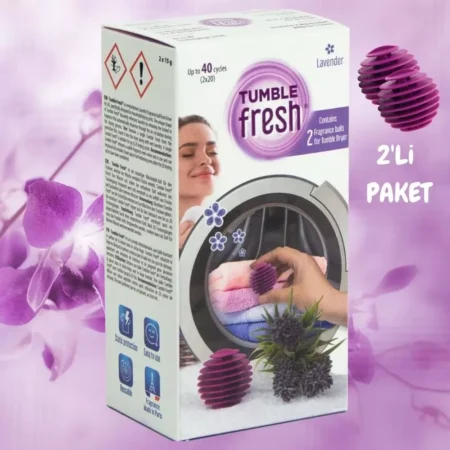 Little Joe Kurutma Makinesi Lavanta Koku Kapsülü 2'li Paket (Fresh Lavender) -40 Kurutma