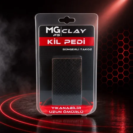 MG PS Süngerli  Kil Bloğu 10×6 cm (Siyah) – Clay Pad Sponge Block