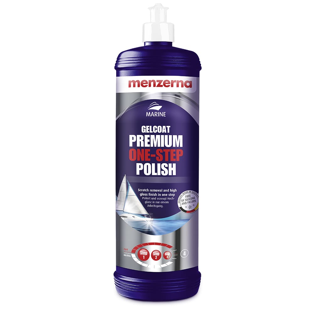 MENZERNA Marin, Tekne Gelcoat Boya 3in1 Tek Adım Pasta Cila Koruma - 1 lt