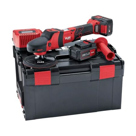 FLEX PE 150 18-EC Set Rotary Çift Akülü Kablosuz Polisaj Makinesi Seti 18V -Kömürsüz Fırçasız Motor