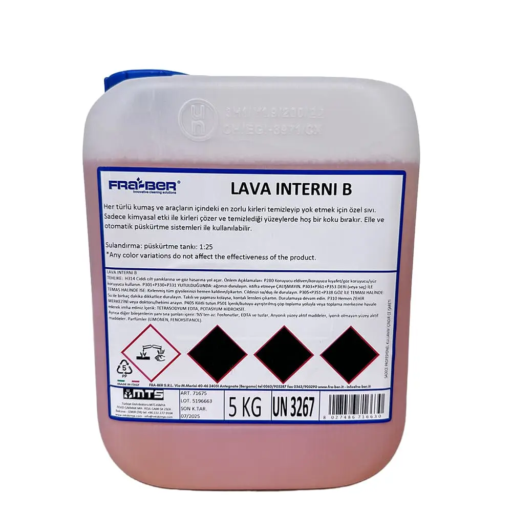 FRA-BER Lava Interni B Genel Amaçlı Detaylı Araç Temizleyici (1:25 Konsantre) - 5 kg
