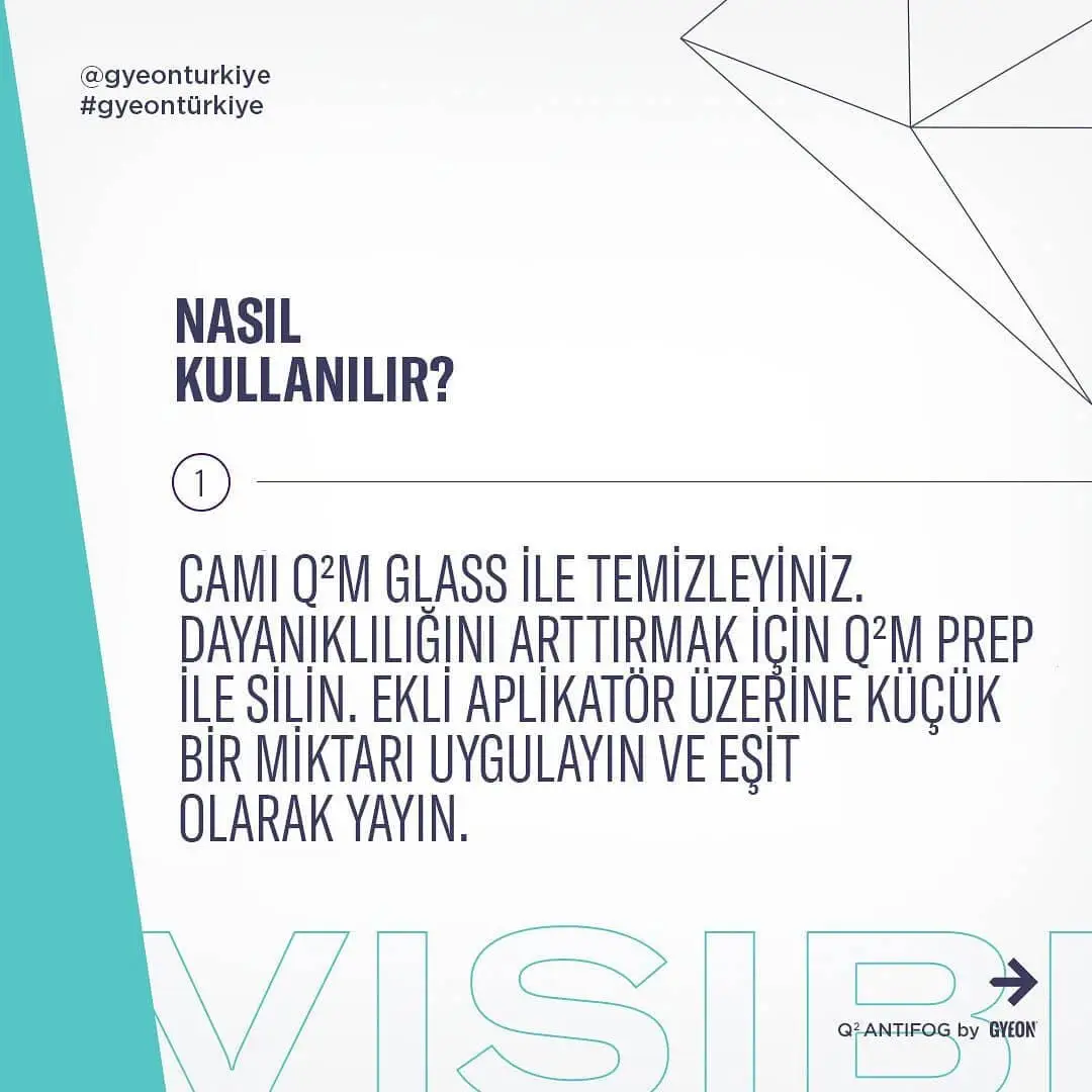 GYEON Q AntiFog Cam Buğu Önleyici Kaplama Seti - 120 ml - Image 6