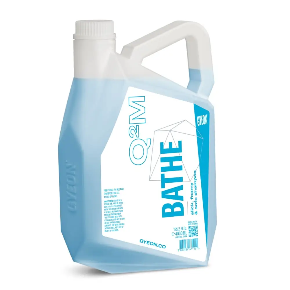 GYEON QM Bathe PH Nötr Cilalı Oto Şampuanı - 4000 ml -Yüksek Konsantre Jel Araç Yıkama Köpüğü