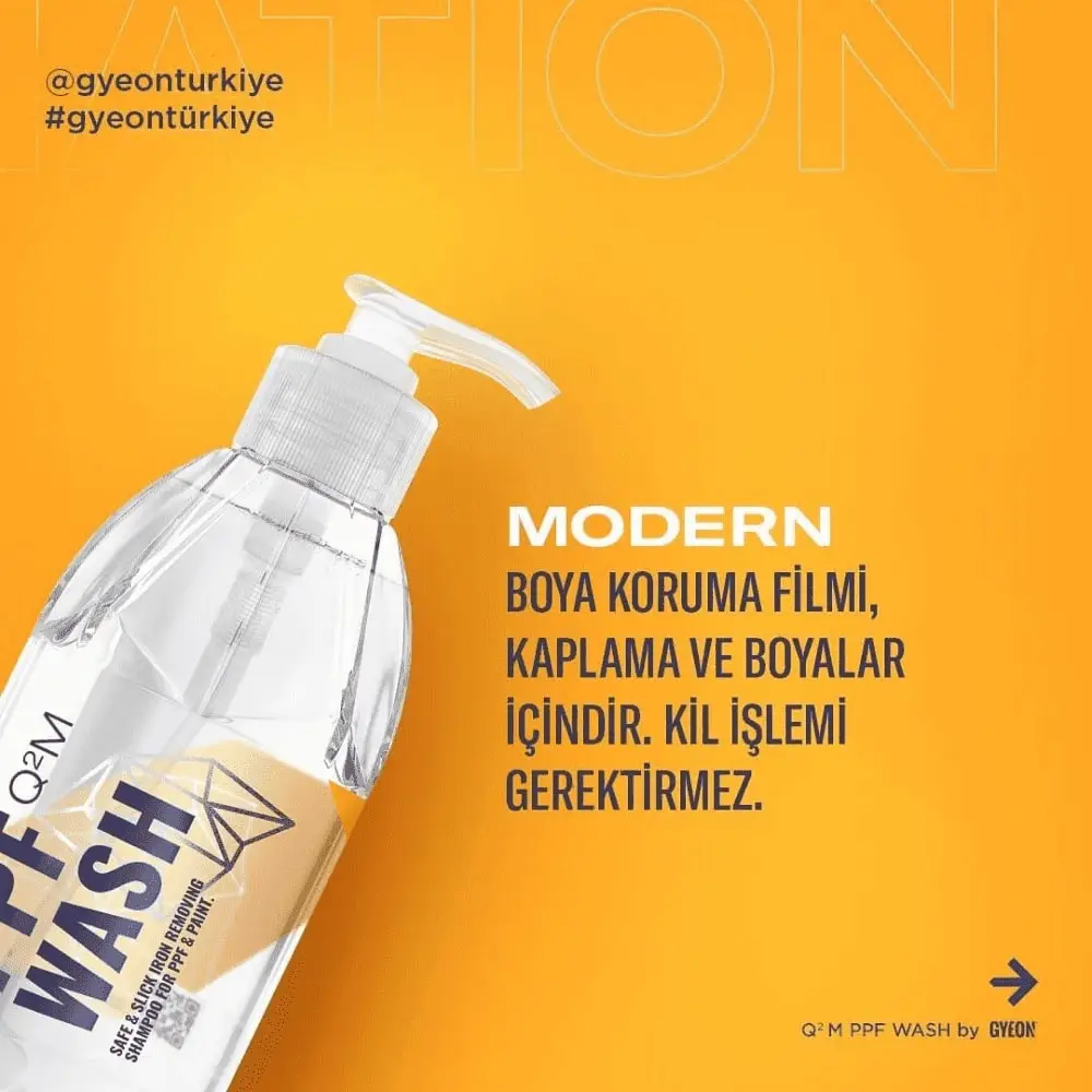 GYEON QM ECO Wash Seramik Katkılı Susuz Yıkama Yüzey Temizleyici ve Parlatıcı Cila - 1000 ml - Image 4