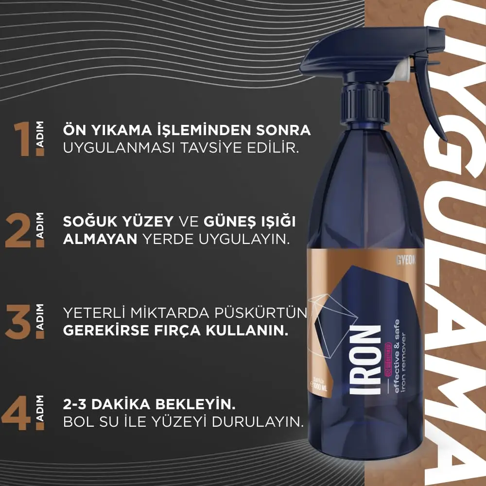 GYEON QM Iron REDEFINED Demir Tozu, Balata Tozu Temizleyici Ve Pas Sökücü PH Nötr - 4000 ml - Image 3