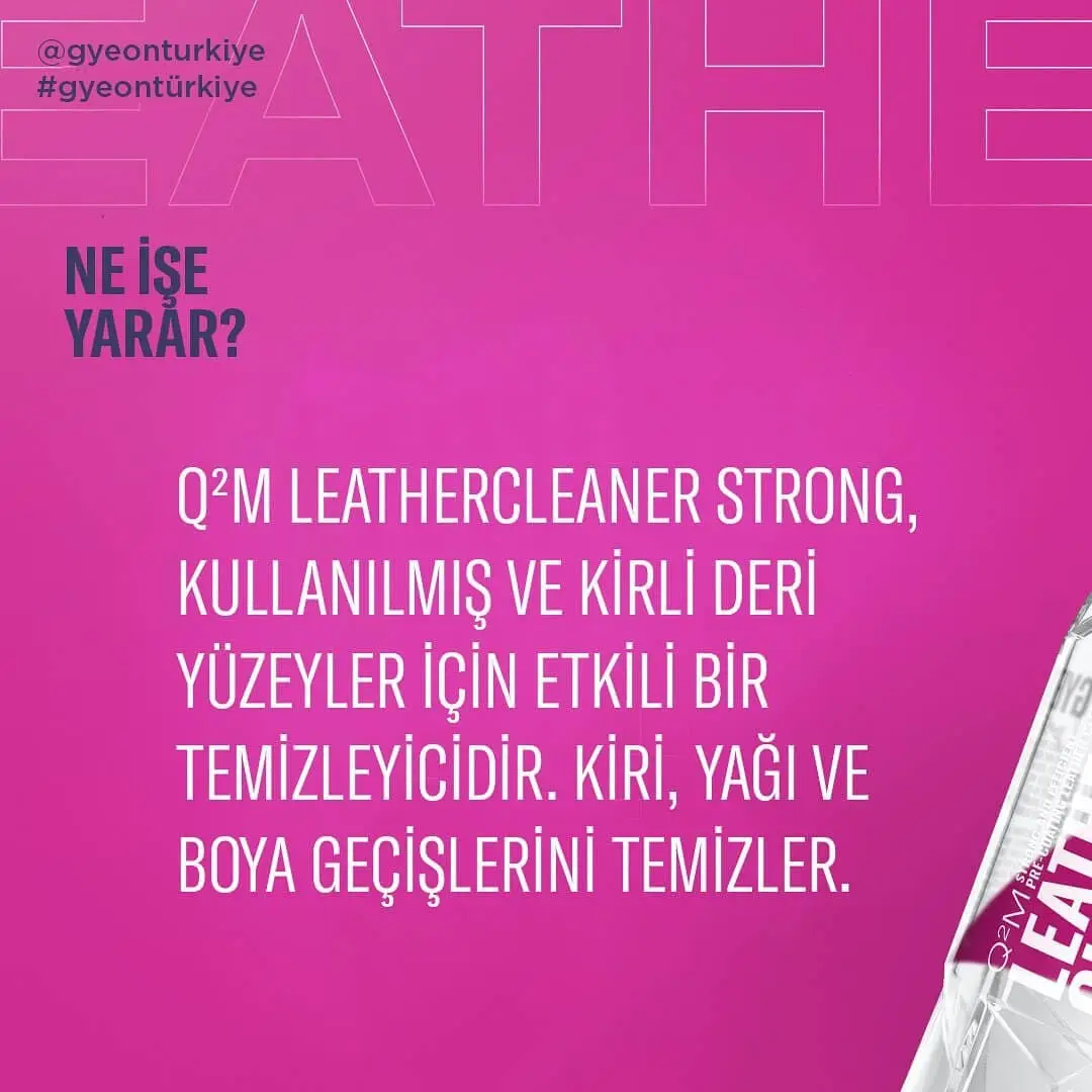 GYEON QM Leather Cleaner Natural Modern Napa Yarı Anilin Derilere Özel Temizleyici - 1000 ml - Image 4