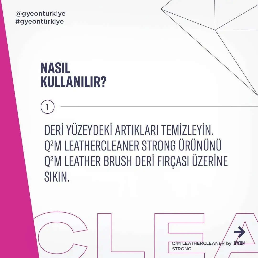 GYEON QM Leather Cleaner Natural Modern Napa Yarı Anilin Derilere Özel Temizleyici - 1000 ml - Image 6