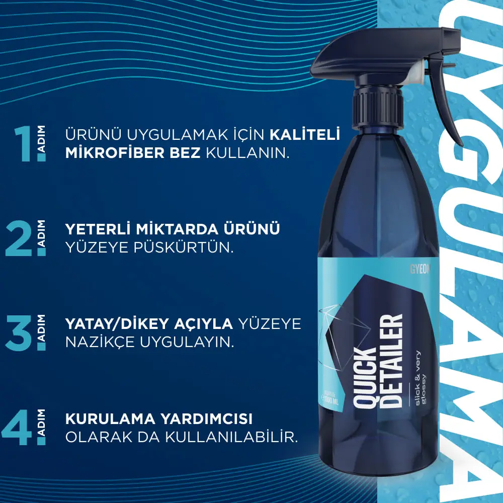 GYEON QM QuickDetailer Seramik Bazlı Parlatıcı Yüzey Detaylandırıcı - 1000 ml -Leke Giderici Cila - Image 3