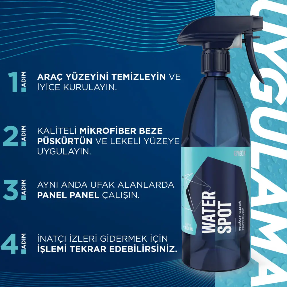 GYEON QM WaterSpot Kireç Çözücü Cam Su Lekesi Temizleyici Çıkarıcı - 1000 ml - Image 3