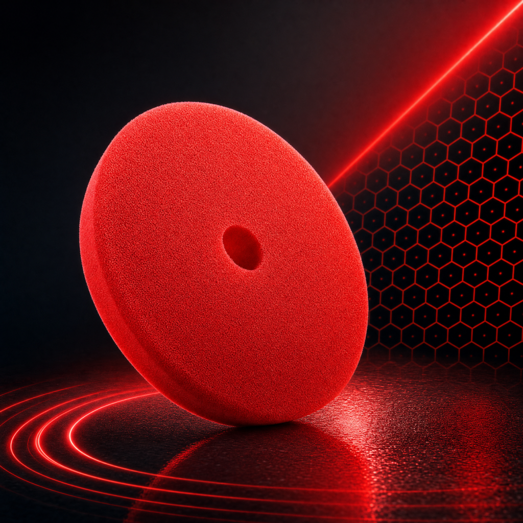 MG PADS Orbital Ara Kesim İnce Pasta Süngeri (Kırmızı)