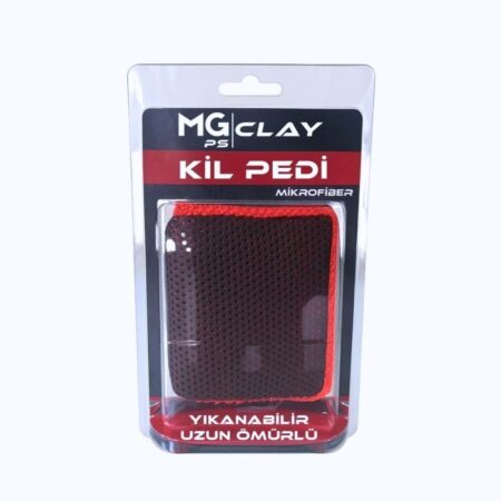 MG PS Mikrofiber El Kil Pedi 12×9 cm (Kırmızı) – Süngerli Clay Pad Sponge Block