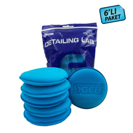 SGCB Wax Cila El Pedi (Mavi) - Yuvarlak Boya Koruma Uygulama Süngeri Pad 10cm
